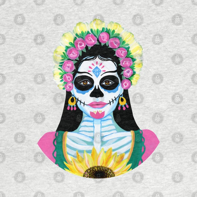 Day of the Dead Sugar Skull Girl by IvyLilyArt